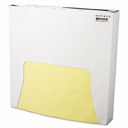 BAGCRAFT GREASE-RESISTANT PAPER WRAPS AND LINERS, 12 X 12, YELLOW, 5PK 057412